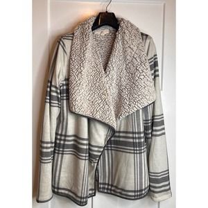 Thread & Supply Cream and Gray Teddy Jacket